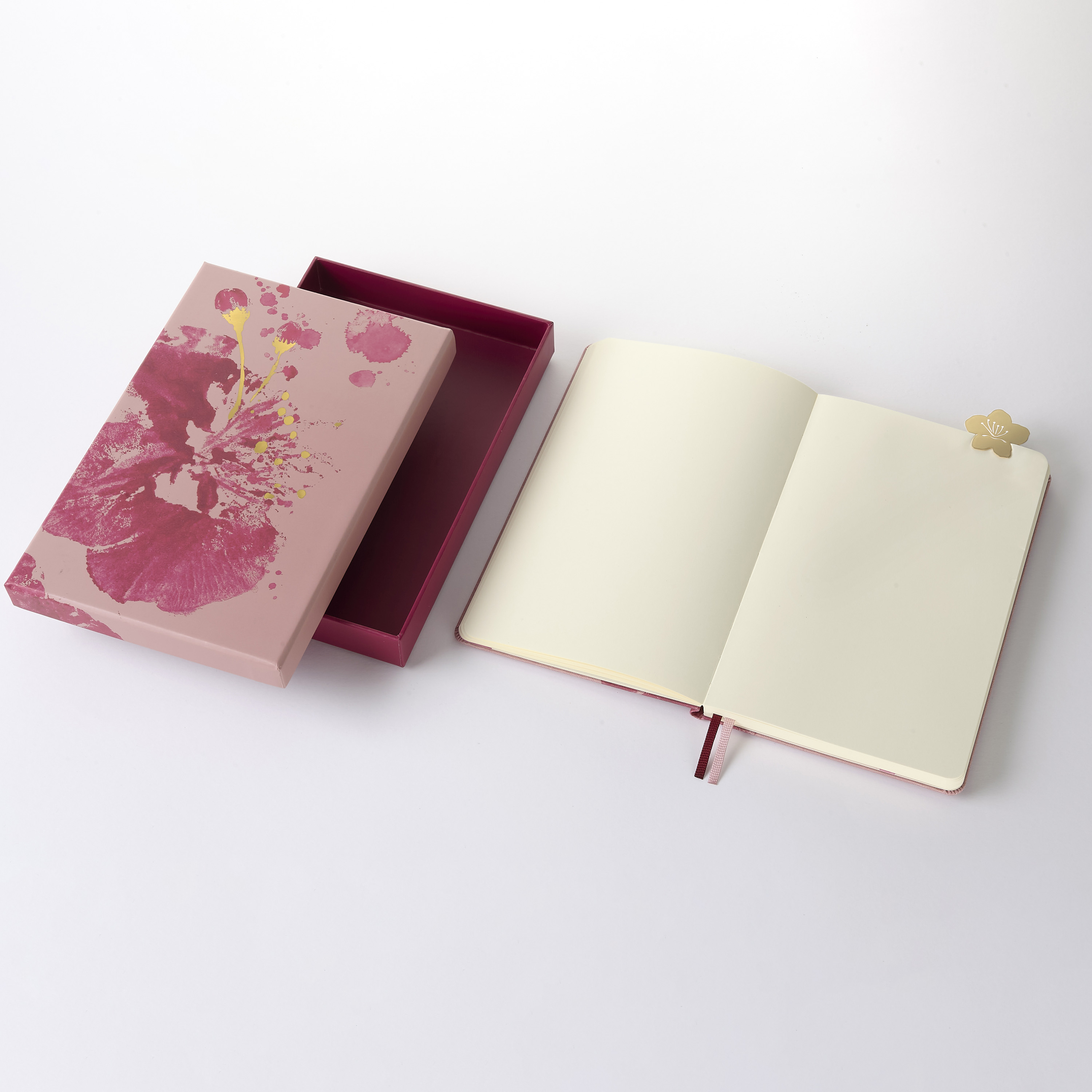 さくらノートブック ラージサイズ、無地、ファブリックハードカバー、ギフトボックス入り